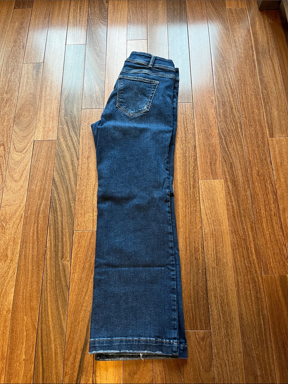 Silver Suki Jeans Dark Blue Wide Leg Flare Jeans